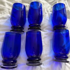 Set of 6 Stunning Blue Glasses