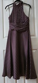 Coast halterneck dress - size 10 - polka dots