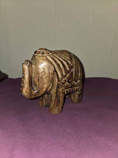 Carved Wooden Elephant figure