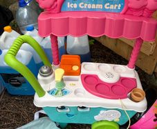 Ice Cream Cart, Ikea kids table and chair, Zebra walker
