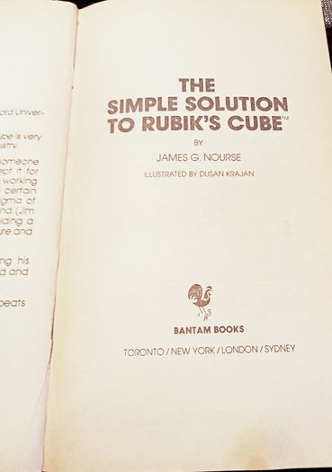1981. The Simple Solution To Rubik's Cube.