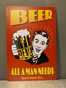 Beer Tin Metal sign