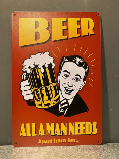 Beer Tin Metal sign