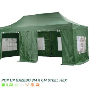 Garden Pop Up Gazebo Steel 40mm Hex 3m x 6m