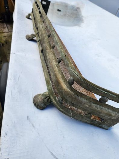 Victorian brass fender