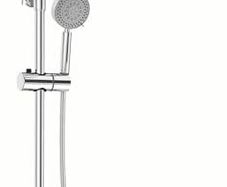 Shower Mixer Set, Height Adjustable Shower System with 5 Jet Types Handheld Shower & 12'' Square Overhead Rainfall Shower Head, Water Saving Stainless Steel Shower Kit Without Tap, Chrome