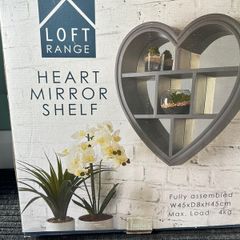 Heart Mirror Shelf
