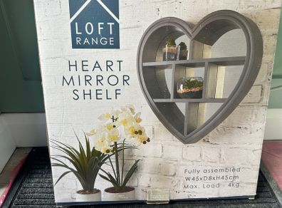 Heart Mirror Shelf