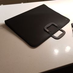 A3 Presentation Folder and Free Pack of A4 Application Folders - Portfolio Zip Around Black Case with Handle and shoulder strap.- Brand New