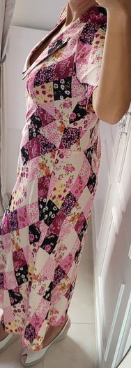 Nobody's Child pink floral midi Sz 14UK