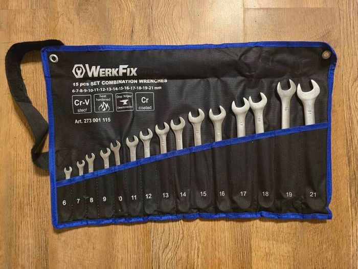 Combination Spanner Set 15-Piece 6-21 mm