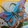 Tiffany Style Stained Glass Butterfly Panel - Window Hanging / Suncatcher  , window decoration Image 9