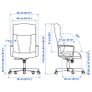 IKEA MILLBERGET Black Swivel Office Chair Image 3