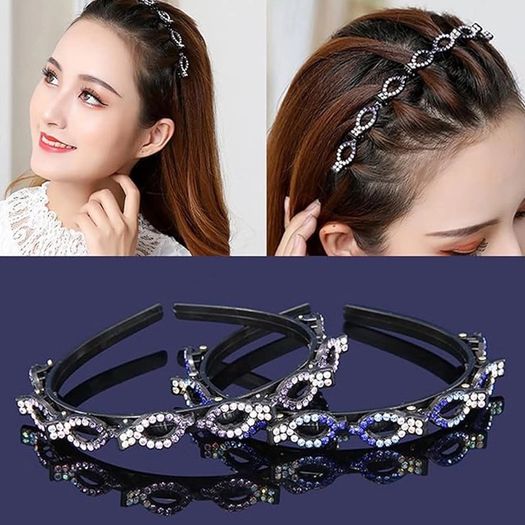 Brand New 1PCS Hairband with Twist Clip Hairstyle Aid Hairband with Clips,