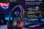 EKSA Air Joy Gaming Headset Wired Stereo Gaming Headset with Microphone - Black