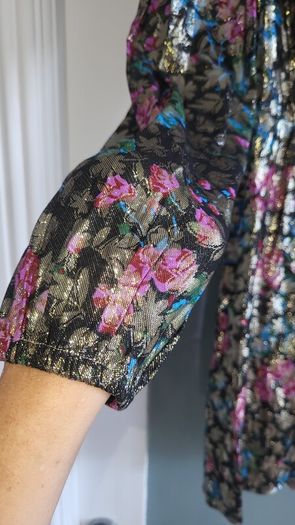 SANDRO Paris floral metallic mini dress Sz 36 (6-8UK) - Rrp 180 (New)