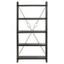 5-Tier Bookcase Black 90x30x180 cm Solid Mango Wood Image 4