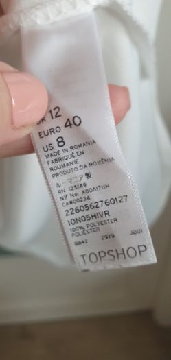 TOPSHOP white dress Sz 12