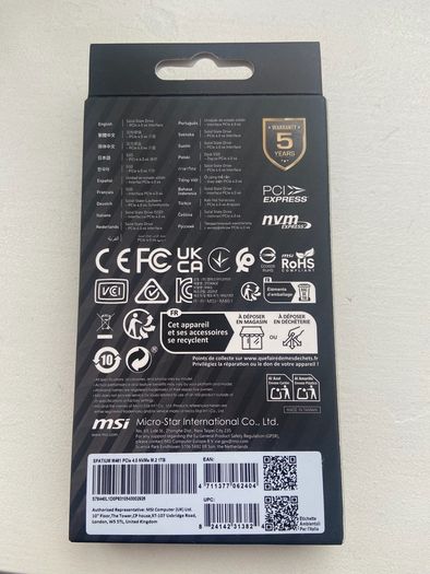 1TB SSD M2 Spatium M461 Pcle 4.0 Nvme M.2 Drive