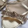 MARIAN Gold Leather diamante strappy heels Sz 38 ( Fit 5UK) - Rrp 135 (New) Image 3