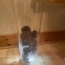 Tall Glass Vase with Crackle Glaze Effect Image 3