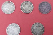 England  1881 /92 5  Victorian 90% Silver 3d  Coins  Very Fine condition