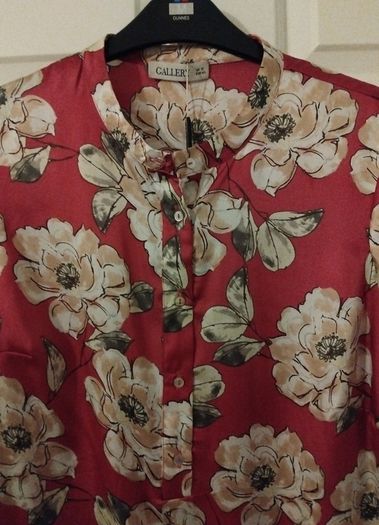 Pink satin shirt, gallery, size 12