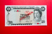 Bermuda  20 DOLLARS  1984.  ( Specimen  )  Rare  Pick  31s. Uncirculated