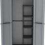 2 Door Cabinet with 1 Internal Shelving and 4 Shelves - 68x37.5x163.5 cm Image 4