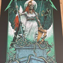 Metallica limited edition poster signed by artist