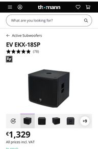Electro-Voice EKX-18SP 18" Active PA Subwoofer