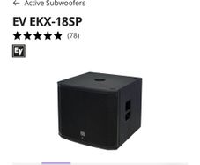 Electro-Voice EKX-18SP 18" Active PA Subwoofer