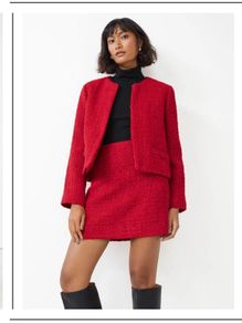 Women Tweed jacket with duo welt pockets And Other Stories BNWT