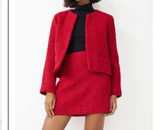 Women Tweed jacket with duo welt pockets And Other Stories BNWT