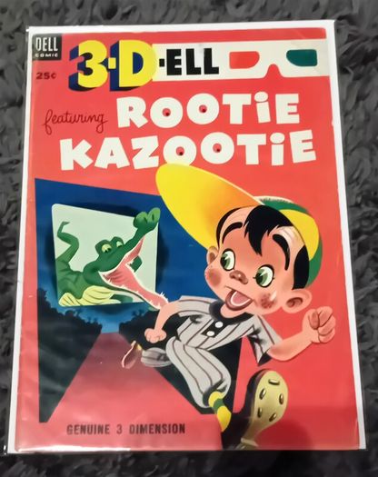 3-D-ell #1 Rootie Kazootie Dell Comics 1953 Golden Age 3D Comic