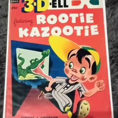 3-D-ell #1 Rootie Kazootie Dell Comics 1953 Golden Age 3D Comic