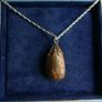 Vintage 925 Sterling Silver Brown Labradorite Pendant Necklace length 18" - 11,7g Image 2