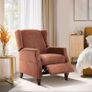 Armchair with Storage Pockets Manual Recline (Multiple Colours) Image 2