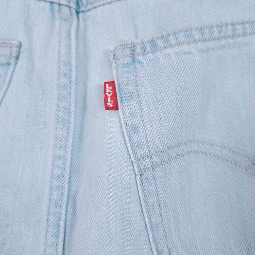 Levi's Light Wash Blue Denim Pleated Featherweight Mini Skirt 12UK/40EU