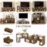 TV Stand for TVs up to 75 Inches, Free Combination TV Unit with Storage Shelves, Extendable Entertainment Centre for Living Room, Rustic Brown Image 4