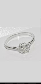 Beautiful 9 ct white gold .25 ct diamond ring