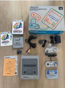 Super Famicom SNES Console Boxed CIB + Flash Card SNES 8gb sd Card + Super Game Boy Boxed + Gameboy Flash Card with 4GB micro sd