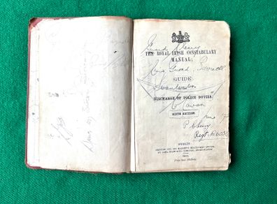 The Royal Irish Constabulary Manual -1909 COLLECTABLE