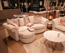 buzz snuggler couch + twist armchair