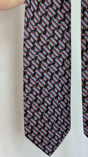 Christian Dior Monsieur Tie Silk Geometric Multicolour Vintage Designer