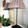 Contemporary Pink Fabric Square Pleated Lamp Image 2