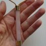 Rose Quartz Facial Roller, Crystal healing Beauty tools,Rose Quartz, New Image 2
