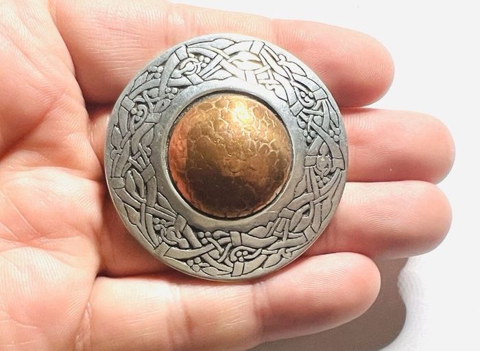 Celtic Brooch TREE OF LIFE Pewter Copper Traditionally Hand Crafted