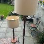Rare pair of David Hunt "Hunter" handmade leather floor & table lamps Image 2