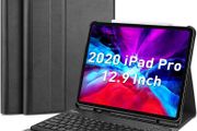 Keyboard Case iPad Pro 12.9 2020 &amp; 2018 Keyboard Case with Pencil Holder, Slim Lightweight Smart Cover with Detachable Wireless Keyboard for iPad Pro 12.9 inch 4th Gen 2020 / 3rd Gen 2018, 2019 2020, 2021, 2022